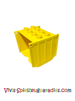 Lego Duplo Zugfrachtcontainer 2 x 4 Noppen oben, offene Seiten (6395)